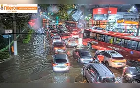 Chuva forte provoca alagamentos em Niterói e São Gonçalo e causa caos no trânsito