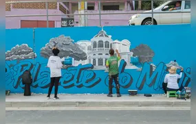 Cidade Ilustrada prepara painel em homenagem ao histórico Palacete do Mimi