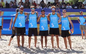 Esportes de praia lotam arquibancadas em Icaraí, na Zona Sul de Niterói, neste fim de semana