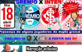 'Grenal Solidário' em São Gonçalo reúne astros do Futebol brasileiro no próximo sábado (18), veja o vídeo