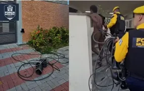 Homem é preso após tentar furtar cabos de energia