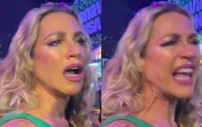 Luana Piovani ironiza pergunta sobre Virginia Fonseca e abandona entrevista na Sapucaí