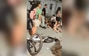 Motorista atropela seis jovens no Largo da Batalha e foge sem prestar socorro