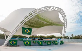 Parque RJ Nosso Sonho com tudo pronto para a transmissão dos jogos da seleção brasileira