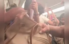 Rato invade vagão feminino e causa pânico entre passageiras no MetrôRio; Vídeo!
