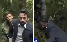 Repórter cai duas vezes ao vivo durante cobertura de buscas por desaparecido