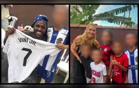Vini Jr e Virginia atendem fãs e distribuem autógrafos durante visita a São Gonçalo