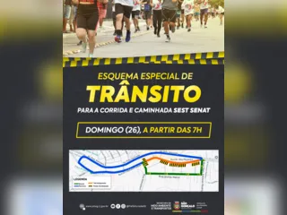 São Gonçalo muda trânsito para a II Corrida e Caminhada Sest Senat, no Centro