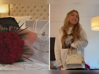 Virginia Fonseca é mimada pelo gonçalense Vini Jr. com buquê e bolsa da Prada