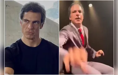 Mateus Solano derruba celular de fã durante peça teatral