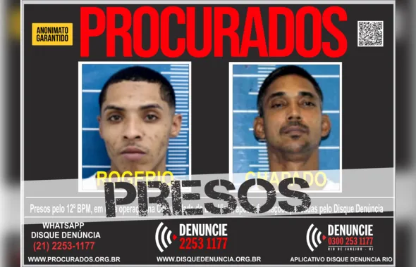 Operação do 12º BPM captura dois criminosos de alta periculosidade em Niterói