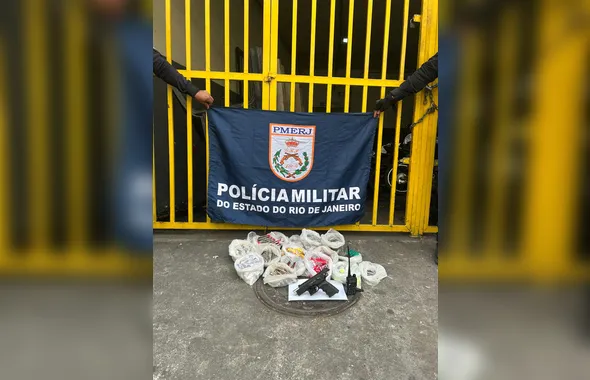 Operação no Brejal termina com dois presos e apreensão de arma e drogas em São Gonçalo