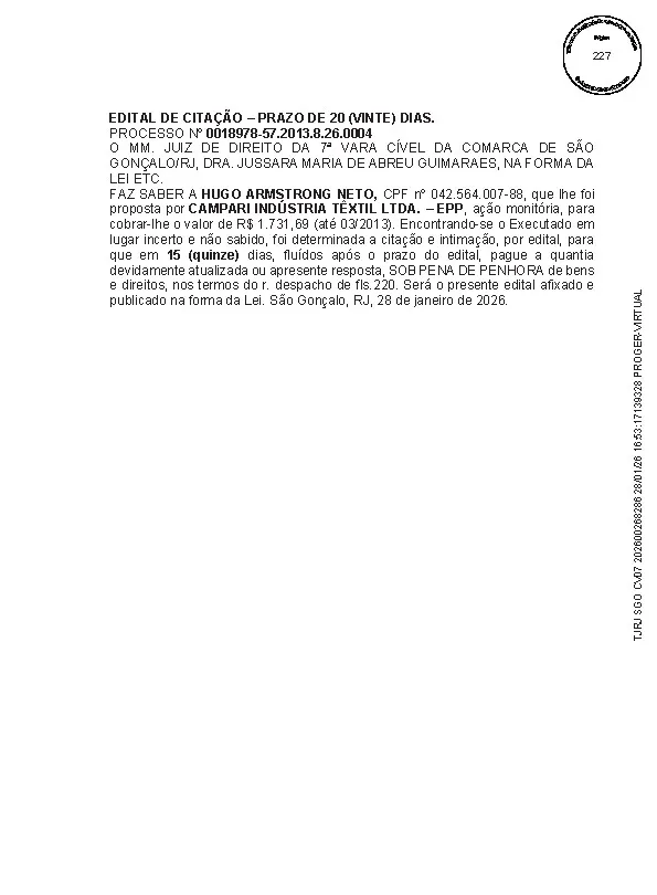 EDITAL DE CITAÇÃO
