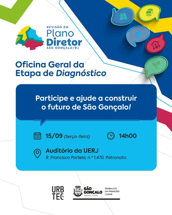 O encontro irá abordar, principalmente, cinco temáticas: Meio Ambiente; Uso do Solo; Habitação; Mobilidade; e Desenvolvimento Socioeconômico