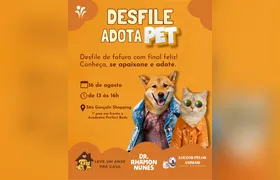 'Desfile Adota Pet' promove adoções de cães adolescentes e adultos no São Gonçalo Shopping