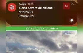 Google emite alerta severo de ciclone para moradores de Niterói; Defesa Civil não confirma