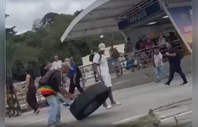 Mulher morre ao ser atingida por roda de BRT
