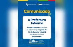 São Gonçalo suspende aulas da rede municipal a partir do meio-dia desta sexta por previsão de vendaval