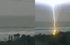 Turista morre após ser atingida por raio em praia de Santa Catarina
