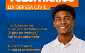 Defesa Civil está com inscrições abertas para nova turma do Curso de Voluntários