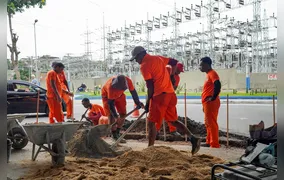 Obras na entrada do Jardim Catarina, em São Gonçalo, entram na reta final
