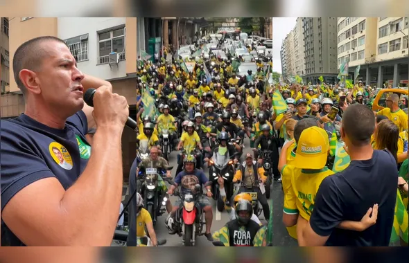 Douglas Ruas faz carreata em Niterói em apoio a Flávio Bolsonaro