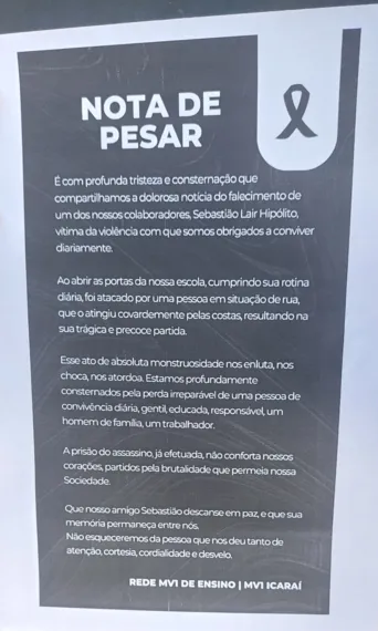 Acusado de matar porteiro de escola teria fugido de hospital psiquiátrico