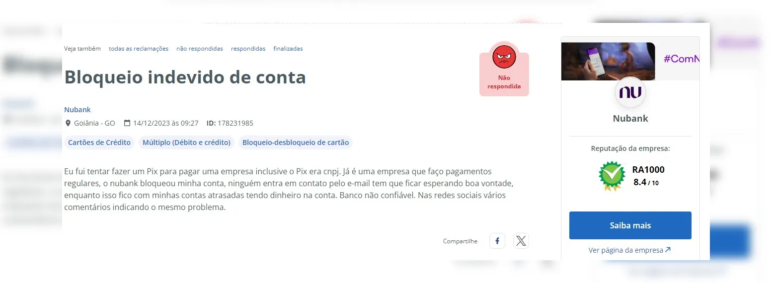 Clientes acusam banco digital de bloquear contas e reter dinheiro