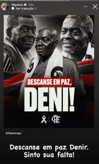 Luto no Flamengo: Massagista Denir morre aos 75 anos