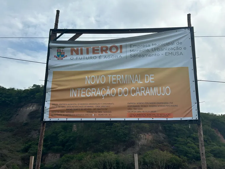 Obras seguem a todo vapor para construção do novo Terminal Rodoviário do Caramujo, em Niterói