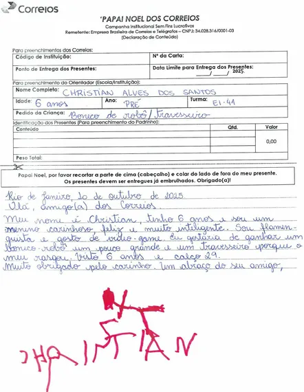 'Papai Noel dos Correios': Quase 500 cartinhas aguardam adoção em São Gonçalo e Niterói; Saiba como ajudar