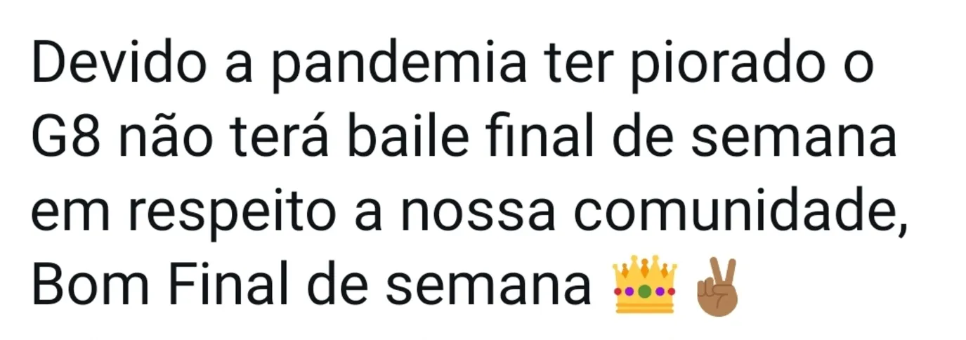 Imagem ilustrativa da imagem Lockdown - CV cancela bailes funk nas comunidades em SG