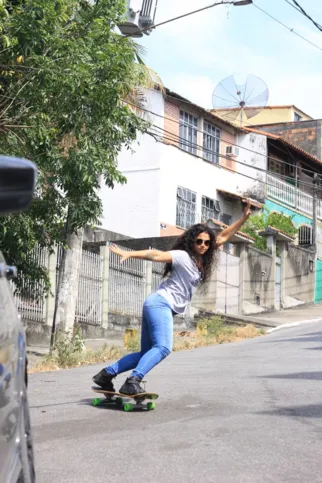 Andreya se interessou pelo skate ainda criança 