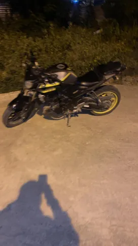 A moto estava sem placa 