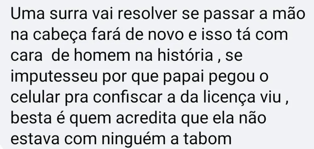Comentários nas redes sociais 