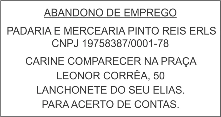 Imagem ilustrativa da imagem ABANDONO DE EMPREGO