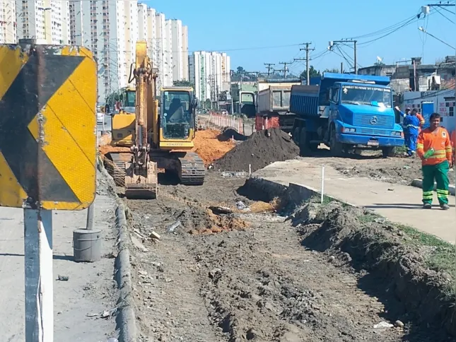 Obras no viaduto do Jardim Catarina tiveram início neste ano 