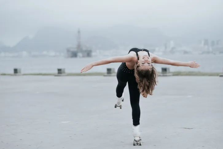 Luiza foi medalha de ouro na categoria Internacional Livre Infantil no Campeonato Brasileiro de Patinação Artística, em 2017