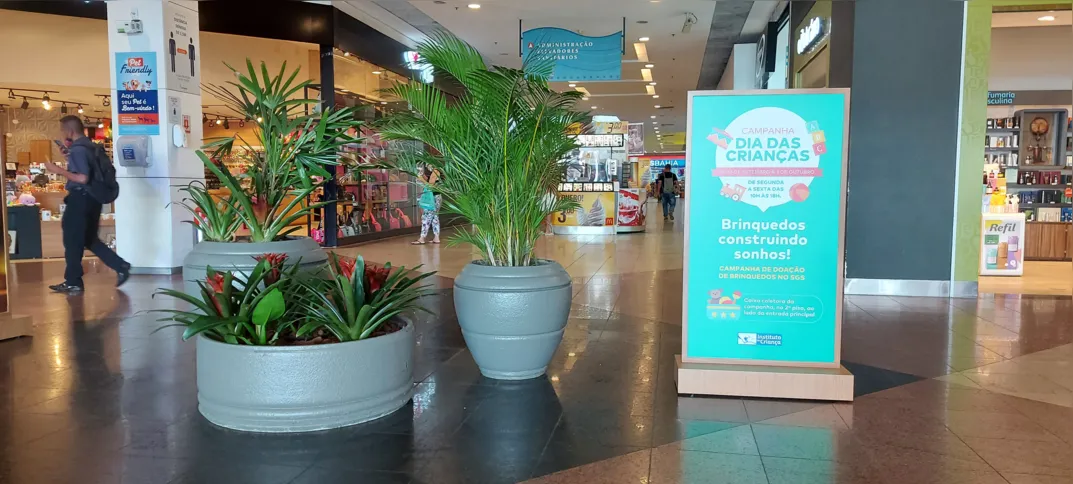 No São Gonçalo Shopping, os itens podem ser depositados na caixa coletora da campanha, localizada no 2º piso, ao lado da entrada principal