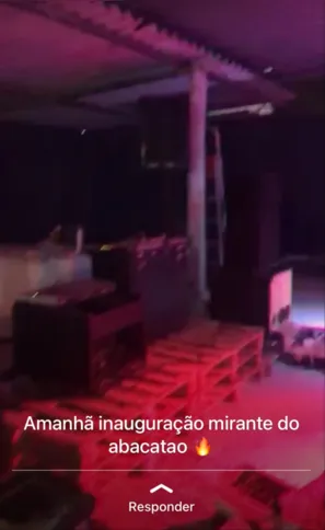 Propaganda nas redes sociais anuncia evento inauguração