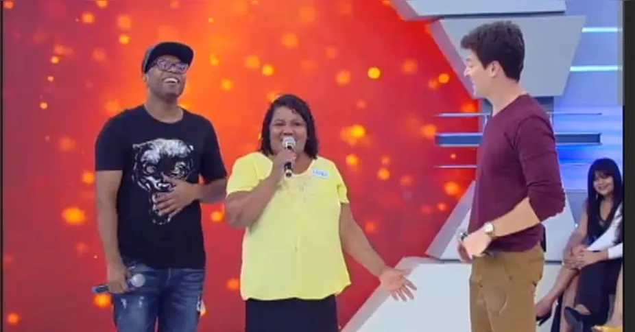 Laurinha do Camarão no programa do Rodrigo Faro