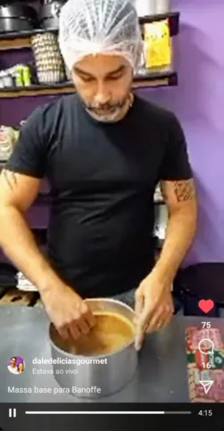 Marcos e Alê fazem algumas receitas em suas lives 