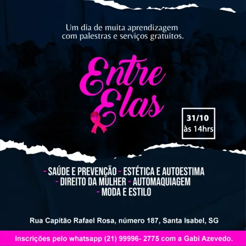 O evento do dia 31 terá um cunho mais social