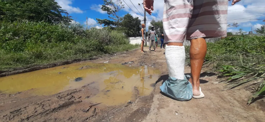 Residentes do bairro tem dificuldade de sair da própria casa
