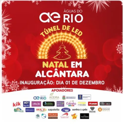 O 'Túnel de LED' é a nova atração do Natal