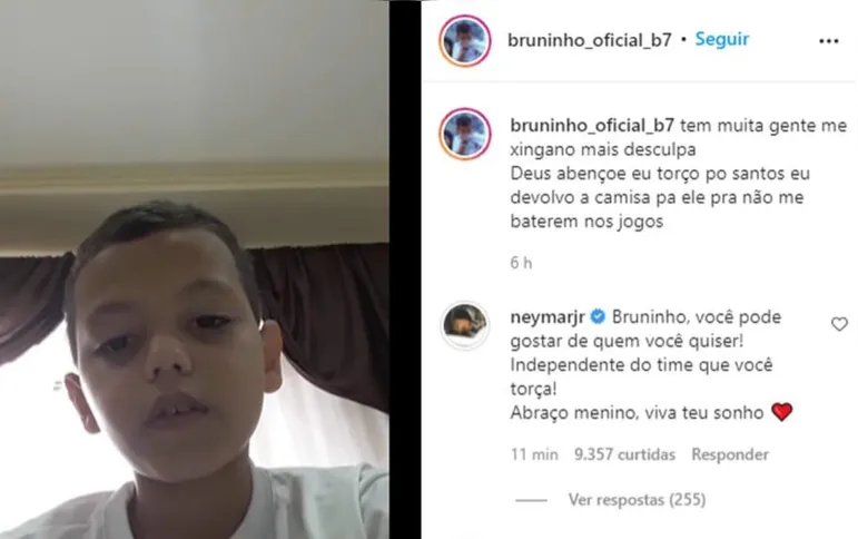 Neymar se solidaria com torcedor do Santos que foi hostilizado na Vila Belmiro