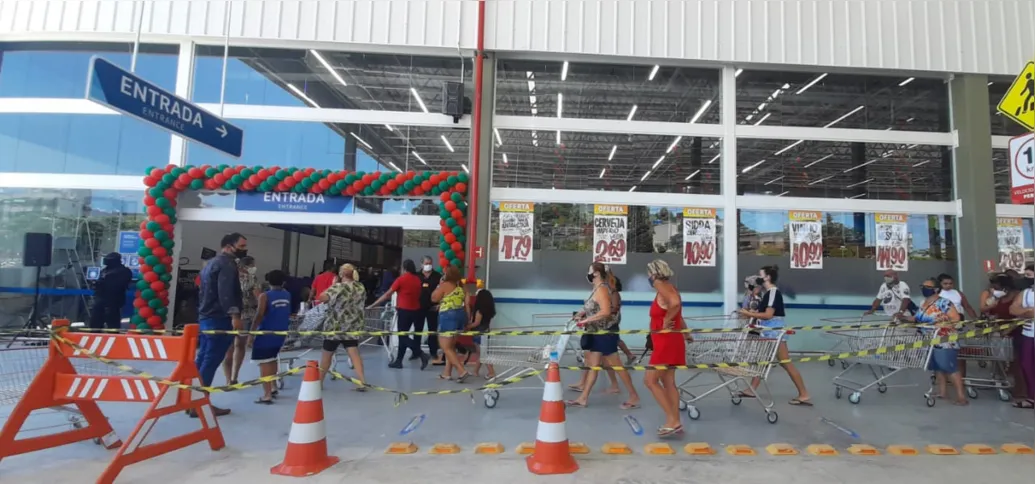Apesar de cheio, o mercado estava organizado