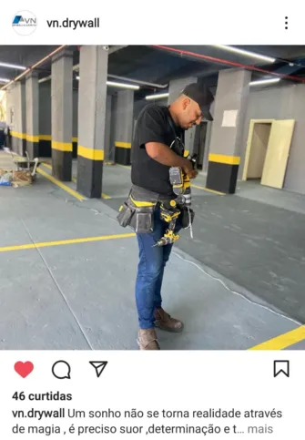 Luiz tinha acabado de montar uma empresa de drywall e estava cursando engenharia civil