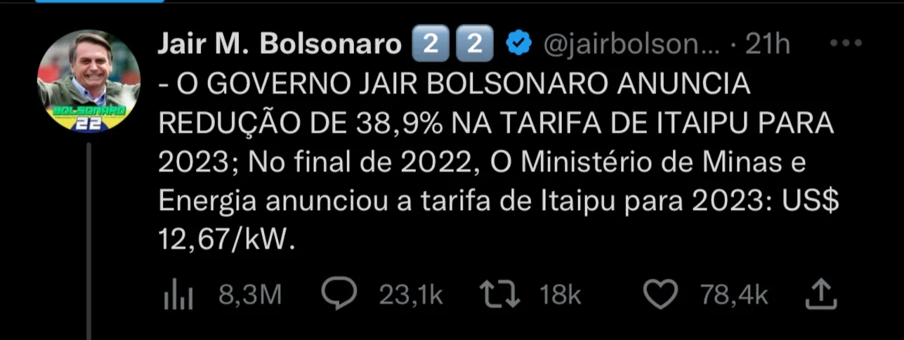 Imagem ilustrativa da imagem Bolsonaro ainda se diz presidente nas redes sociais