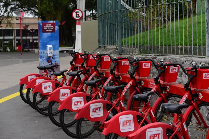 Sistema de bicicletas públicas da EPT, em Maricá